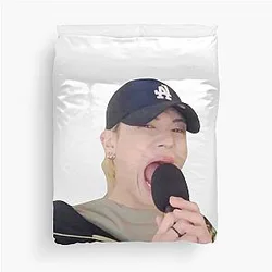 Wooyoung Meme Duvet Cover
