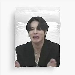 Distressed Wooyoung Meme Duvet Cover