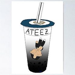 Ateez Wooyoung Boba Poster