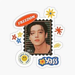 ATEEZ Wooyoung Stamp With Retro Stickers