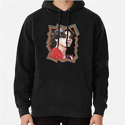 Jung Wooyoung ATEEZ Wooyoung Korean K-pop Retro Color Oil Paint Design Pullover Hoodie