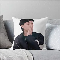 Wooyoung Reaction Meme Throw Pillow