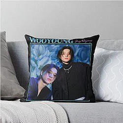 Ateez Wooyoung Vintage Throw Pillow