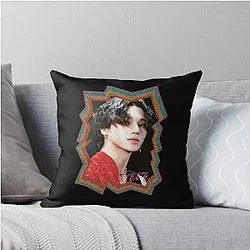 Jung Wooyoung ATEEZ Korean Kpop Retro Color Oil Paint Design Throw Pillow