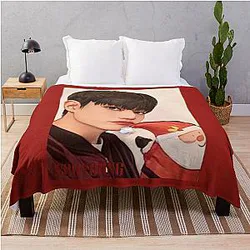 Ateez Christmas Wooyoung Throw Blanket