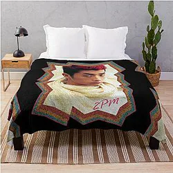 Jang Wooyoung 2PM Korean Kpop Retro Color Oil Paint Design Throw Blanket