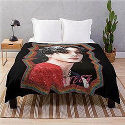 Jung Wooyoung ATEEZ Wooyoung Korean K-pop Retro Color Oil Paint Throw Blanket