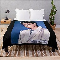 Ateez Golden Hour Part 2 Wooyoung Throw Blanket