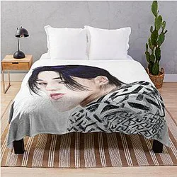 Wooyoung digital sketch Throw Blanket