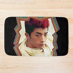 Jang Wooyoung 2PM Korean Kpop Retro Color Oil Paint Design Bath Mat