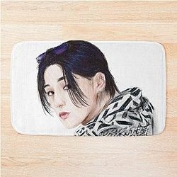 Wooyoung bouncy digital Sketch Bath Mat