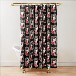 Jung Wooyoung ATEEZ Korean Kpop Retro Color Oil Paint Design Shower Curtain