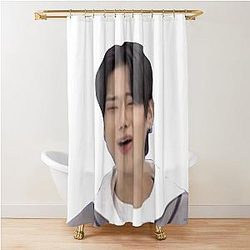 Wooyoung Meme Shower Curtain