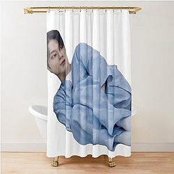 Wooyoung Meme Shower Curtain