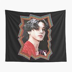 Jung Wooyoung ATEEZ Wooyoung Korean Kpop Retro Oil Paint Tapestry