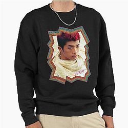 Jang Wooyoung 2PM Korean Kpop Retro Oil Paint Design Pullover Sweatshirt