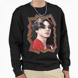 Jung Wooyoung ATEEZ Korean Kpop Retro Color Oil Paint Pullover Sweatshirt