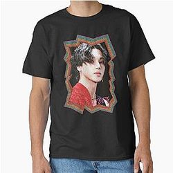 Jung Wooyoung ATEEZ Korean Kpop Retro Color Oil Paint Design Classic T-Shirt