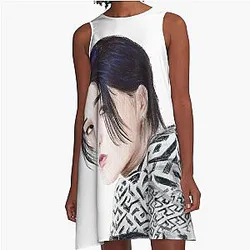 Wooyoung bouncy era digital sketch A-Line Dress