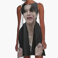 Distressed Wooyoung A-Line Dress