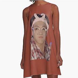 Wooyoung Sipping The Tea A-Line Dress