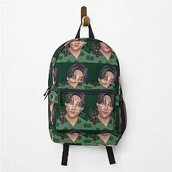 Ateez Wooyoung with black cat backpack