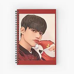 Ateez Christmas Wooyoung Spiral Notebook