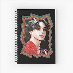 Jung Wooyoung ATEEZ Wooyoung Korean K-Pop Retro Color Oil Paint Design Spiral Notebook