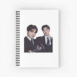 Ateez San Wooyoung Suits A Tiny Membership Sticker Spiral Notebook