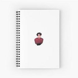Ateez wooyoung red hoodie big Spiral Notebook