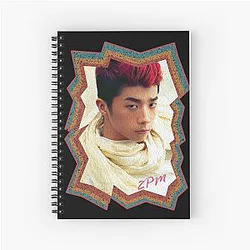 Jang Wooyoung 2PM Korean Kpop Retro Color Oil Paint Design Spiral Notebook