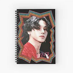 Jung Wooyoung ATEEZ Wooyoung Korean Kpop Retro Color Oil Paint Spiral Notebook