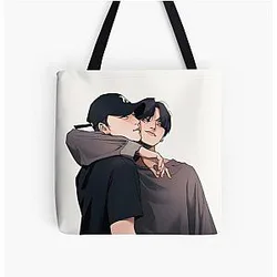 ATEEZ Wooyoung and San Fanart All Print Tote Bag