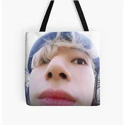 Wooyoung Ateez Meme All Over Print Tote Bag
