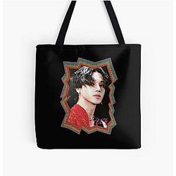 Jung Wooyoung ATEEZ Wooyoung Korean Kpop Retro Color Oil Paint Design Tote Bag