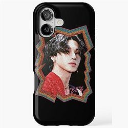 Jung Wooyoung ATEEZ Korean Kpop Retro Color Oil Paint Design iPhone Case
