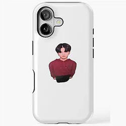 Ateez Wooyoung Red Hoodie Meme iPhone Tough Case