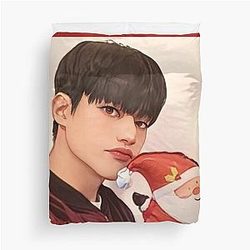 Ateez Christmas Selfie Duvet Cover