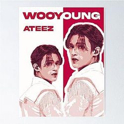 Wooyoung Ateez Poster