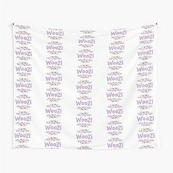 Purple Flower Woozi Label Tapestry