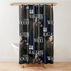 SEVENTEEN Woozi magazine cover Shower Curtain