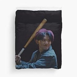 HOME RUN Woozi with a bat Duvet Cover