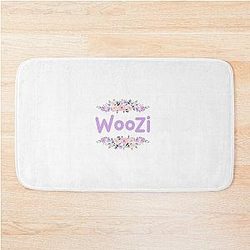 Purple Flower Bath Mat Woozi Label Name