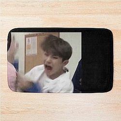Seventeen Woozi Screaming Memes Bath Mat
