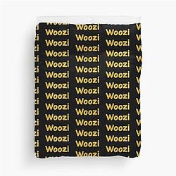 Golden Black Duvet Cover Label 
Foil Woozi Name 
Black Cover