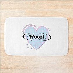 SEVENTEEN's Woozi K-Pop Heart Scrapbook Blue Carat Bath Mat