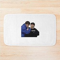Seventeen Woozi and DK meme Bath Mat