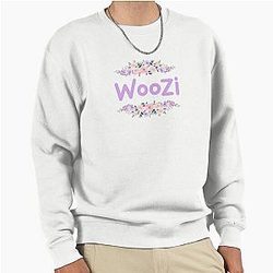 Purple Flower Name Label Pullover Sweatshirt