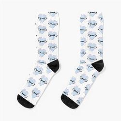 SEVENTEEN's Woozi K-Pop Heart Design - Blue Pink Carat Socks