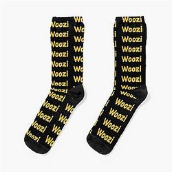 Golden Balloon Foil Name Label - Black Socks
